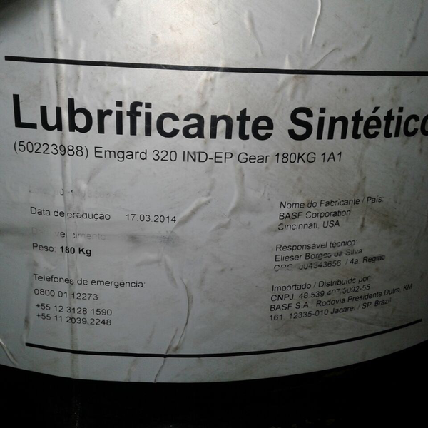 Lubirificante sintético emgard 320 - químicos - São Paulo, SP - B2Blue - Compra e Venda de Resíduos