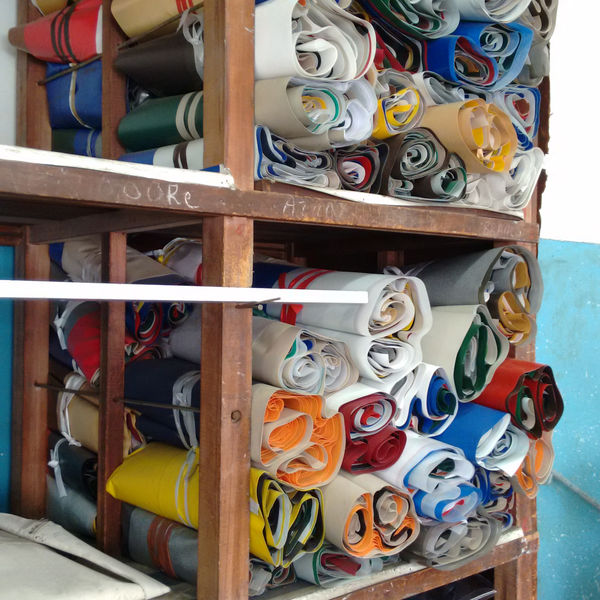 Retalhos de pvc com trama limpos e diversas cores - plástico - São Paulo, SP - B2Blue - Compra e Venda de Resíduos