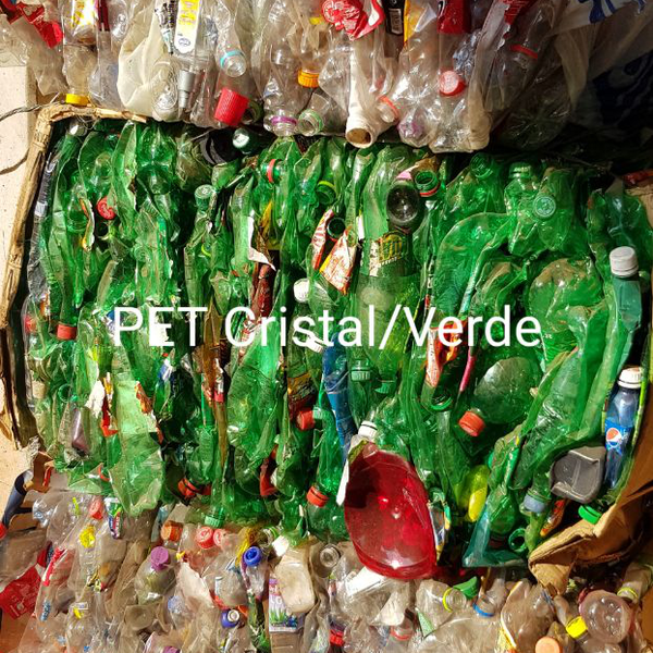PET cristal/verde/óleo - Plástico