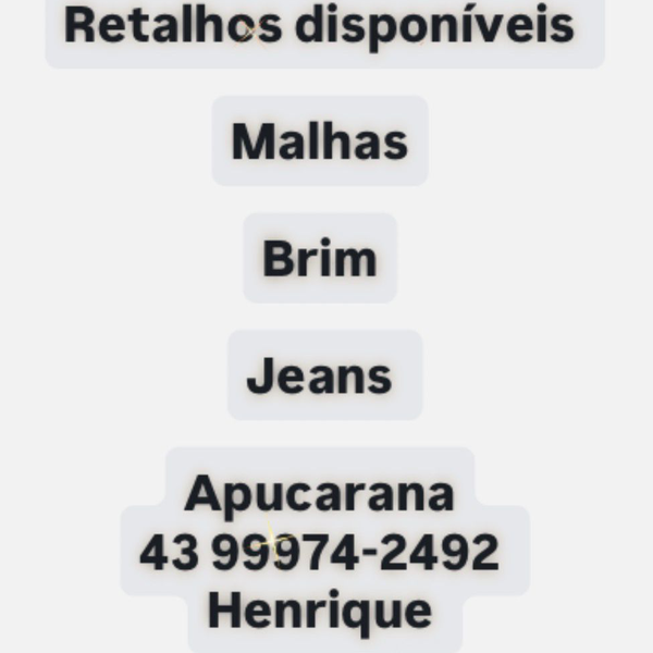 Malhas, brim, jeans, tricoline - outros - Apucarana, PR - B2Blue - Compra e Venda de Resíduos