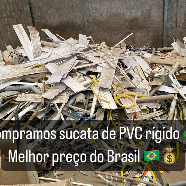 Sucata de pvc rigido marrom branco azul - plástico - , AC - B2Blue - Compra e Venda de Resíduos