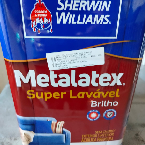 Resíduo: A cor pantone 348 c é um verde vibrante e sólido, metalatex da sherwin-williams, nunca usada , veio errado  - B2Blue  - Compra e Venda de Resíduos