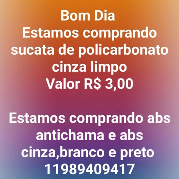 Resíduo: Sucata de policarbonato - B2Blue  - Compra e Venda de Resíduos