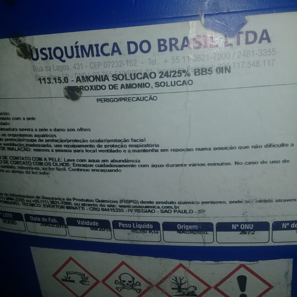 Resíduo: Solução de amonia 24/25% - B2Blue  - Compra e Venda de Resíduos