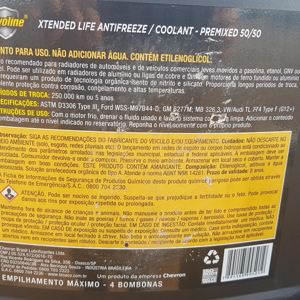Resíduo: Fluido de arrefecimento para radiadores - usado - B2Blue  - Compra e Venda de Resíduos