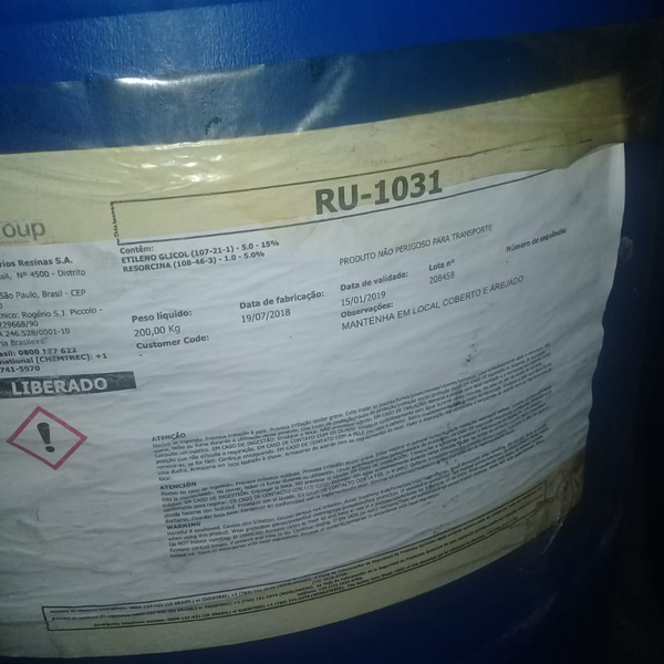 Resíduo: Resina ru1031 - 8 bombonas de 200 litros - B2Blue  - Compra e Venda de Resíduos