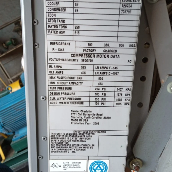 Resíduo: Centrifugal chiller - B2Blue  - Compra e Venda de Resíduos