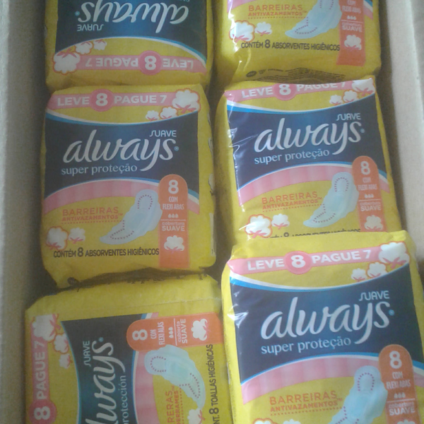 Lote de absorvente always super proteção - plástico - Guarujá, SP - B2Blue - Compra e Venda de Resíduos